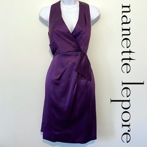 Nanette Lepore PARDESIA Shift Dress Side Bow Silk